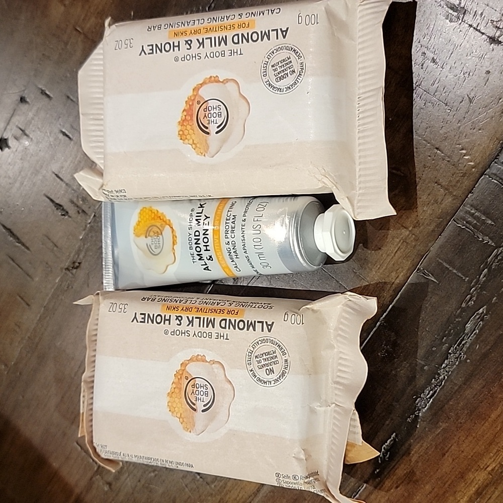 Almond and Milk Honey Hand cream and 2 Honey Bar Soap!